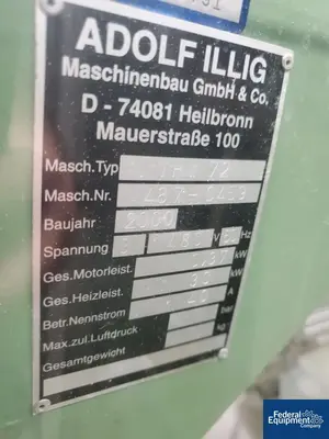 USED Illig Illig Thermoforming Line, Model RDM 70K / VHW 72