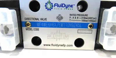 NEW FLUIDYNE WF4WE6H6X/EW110N9Z45L DIRECTIONAL VALVE FLUIDYNE WF4WE6H6XEW110N9Z
