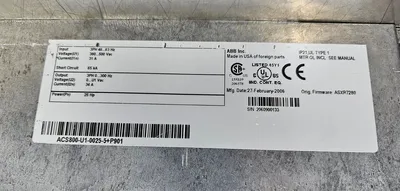 ABB ACS800-U1-0025-5+P901 ABB 34A 460V 25HP Drive Loc1C