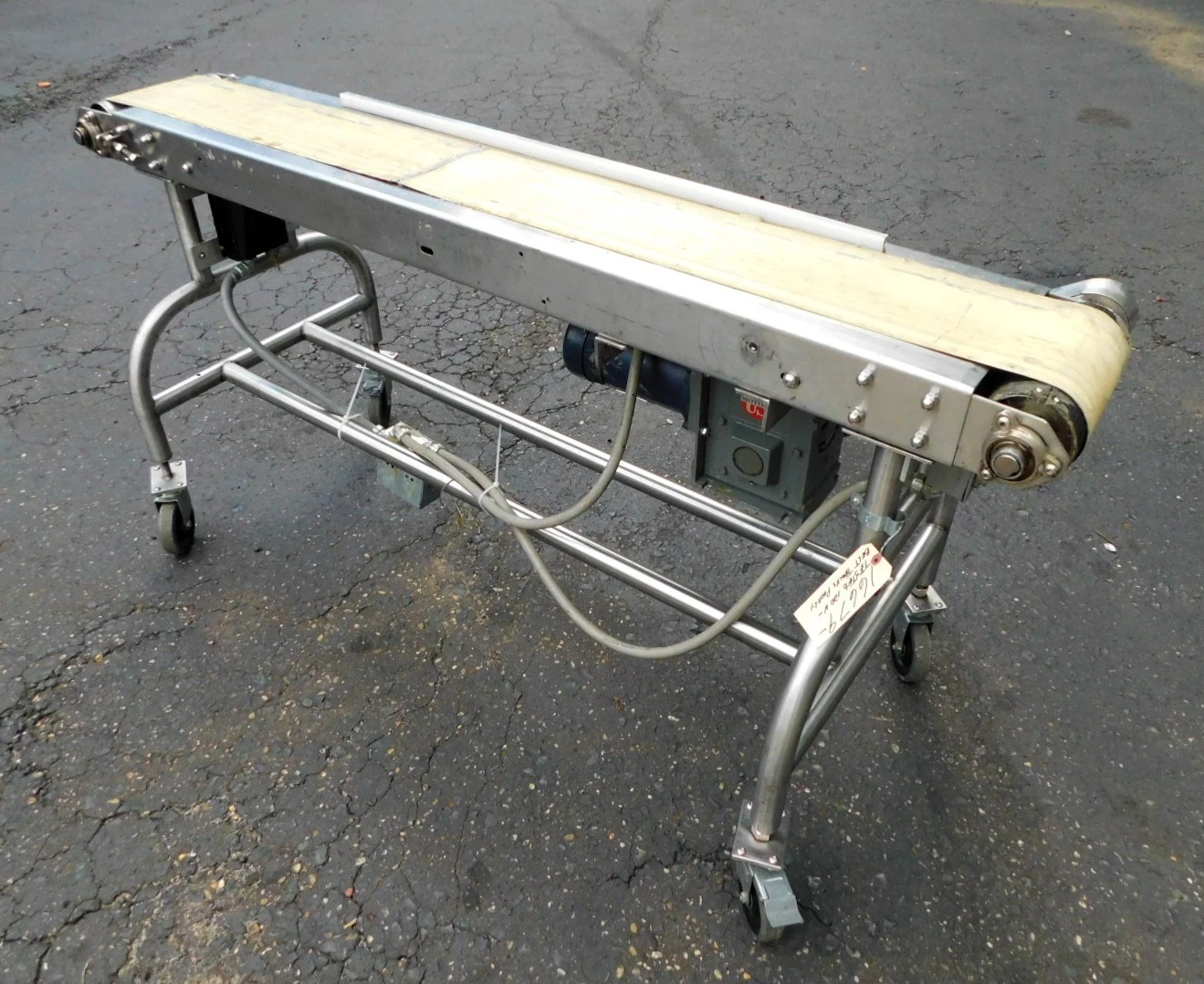 USED 8 X 66 SS BELT CONVEYOR 8 X 66