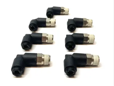 New | in-Stock Legris Push to Connect Threaded Elbow Fitting LOT OF 7 Parts (Hydraulics and Pneumatics) Michigan US | Maverick Industrial Sales #1441677