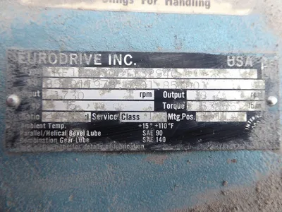 SEW Eurodrive KF120R80DT132S4C Helical Bevel Right Angle Geared Motor 8 RPM Used