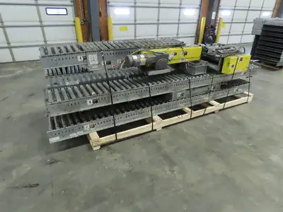 Automotion 15"x 66' Belt Drive Live Roller Bed Conveyor 460V End Drive 95FPM