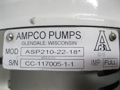 USED Ampco ASP210-22-18 SS
