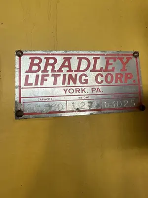 20,000 LB X 10' BRADLEY SPREADER BAR. STOCK # 0450025.