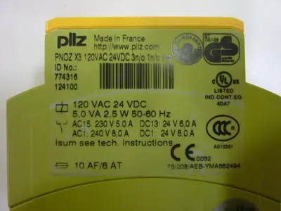 USED PILZ PNOZX3120VAC24VDC3N/O1N/C1SO