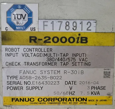 Used 2016 FANUC R-2000IB/210F + R30IB Robots Michigan US | iGAM Industrial Marketplace #1144018