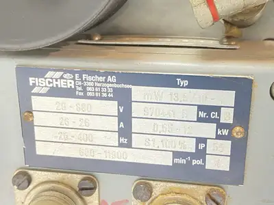 USED FISCHER SPINDLE 127992 MILL HEAD FF75 M00X225/12-12/18 HSK-F63