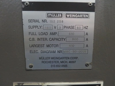 Used 1991 _UNKNOWN_ PSM 4.360 Screw Presses New Jersey US | National Machinery Exchange #1500259