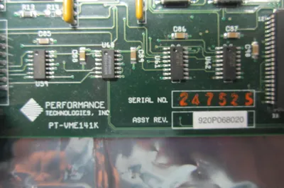 USED PERFORMANCE TECHNOLOGIES PT-VME141K SIGNAL BOARD PTVME141K