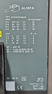 Square D FAL36020 Molded Case Circuit Breaker 20A 3 Pole. Loc5E-17