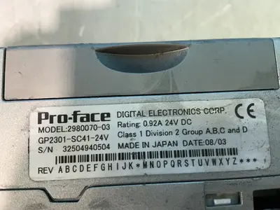 Used 2003 PROFACE 298007003 Automation Control (HMI) Ohio US | HGR 24 #1345235