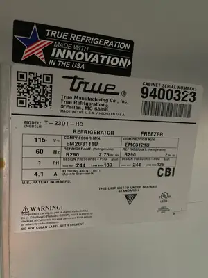 Used True 2018 True T-23DT-HC 27" One Section Reach-in Combo Refrigerator/Freezer 115V 9400323 Refrigerators Illinois US | Falcon Restaurant Supply #1376426
