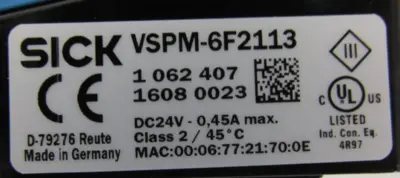 NEW SICK VSPM-6F2113 VISION SENSOR INSPECTOR 1062407 VSPM6F2113
