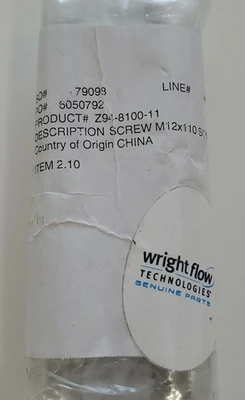 NEW Wright Flow Technologies Z94-8100-11