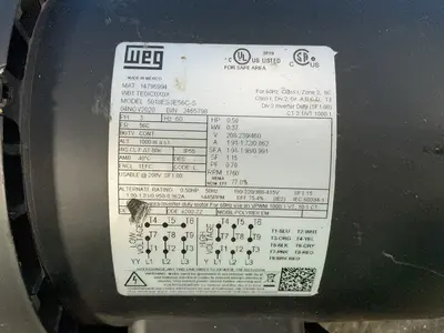 Used 2020 WEG .5018ES3E56CS Motors (misc) Ohio US | HGR 24 #1446011