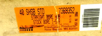 NEW REXNORD 7369352 STRAIGHT BORE HUB 40 SHSB STD 1-5/8