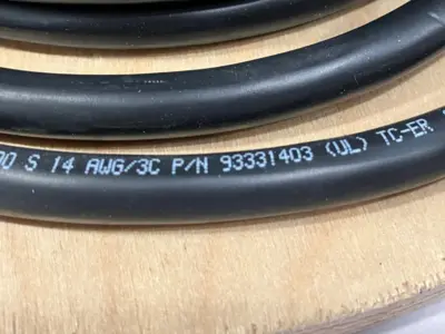 SAB 93331403 14 AWG 3C Multiconductor Cable Black PVC 40' FT - New Other