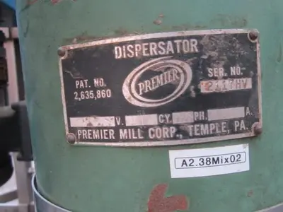 USED PREMIER MILL HI-VISPERSATOR