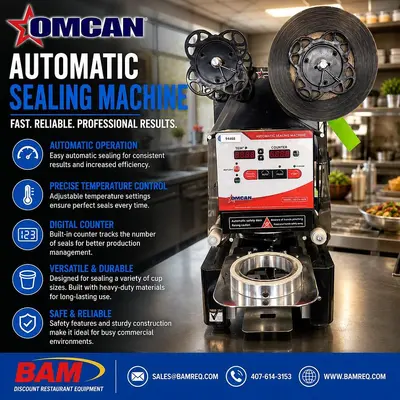 Used OMCAN ATT-95N Tray Sealers Florida US | BAM Discount Restaurant Equipment #1230643