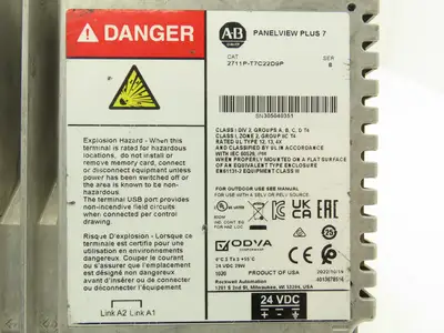 Allen Bradley 2711P-T7C22D9P HMI PanelView Plus 7 Touch Screen 7" 24VDC Series B