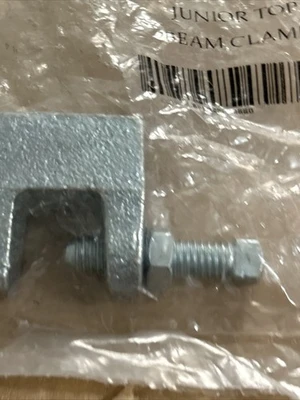 (8) 62G0038  3/8" Electro-Galvanized Beam Clamp + Warranty