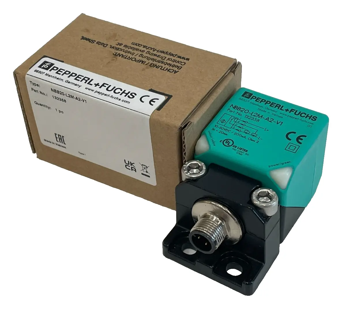 NEW PEPPERL+FUCHS NBB20-L2M-A2-V1 INDUCTIVE SENSOR 132358 NBB20L2MA2V1