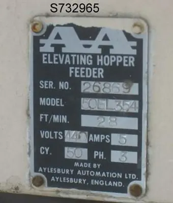 USED AYLESBURY AUTOMATION LTD. 50EL354