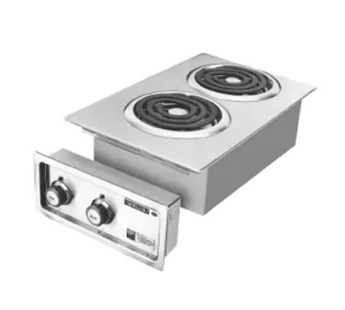 Wells H-636 14 3/4" Electric Hotplate W/ (2) Burners & Infinite Controls, 208/240v/1ph