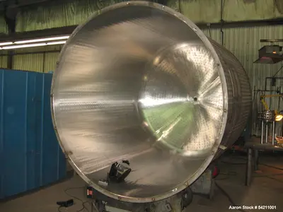 Unused 4,000-Gallon Stainless Steel Storage Tank | Type 304 SS | Dished Top & Bottom | 108" Dia x 108" H | Atmospheric | Manway & Flanged Fittings
