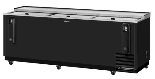 Turbo Air TBC-95SB-N 95" Forced Air Bottle Cooler - Holds (912) 12 oz Bottles, Black, 115v