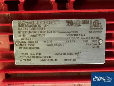 USED S. Howes 4" S Howes Inclined Screw Conveyor, S/S, Model 4C24