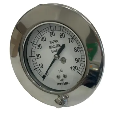 NEW MARSH/BELLOFRAM W6048 GAUGE 3.5 PAPR-F 1/4 NPT 0/100 PSI