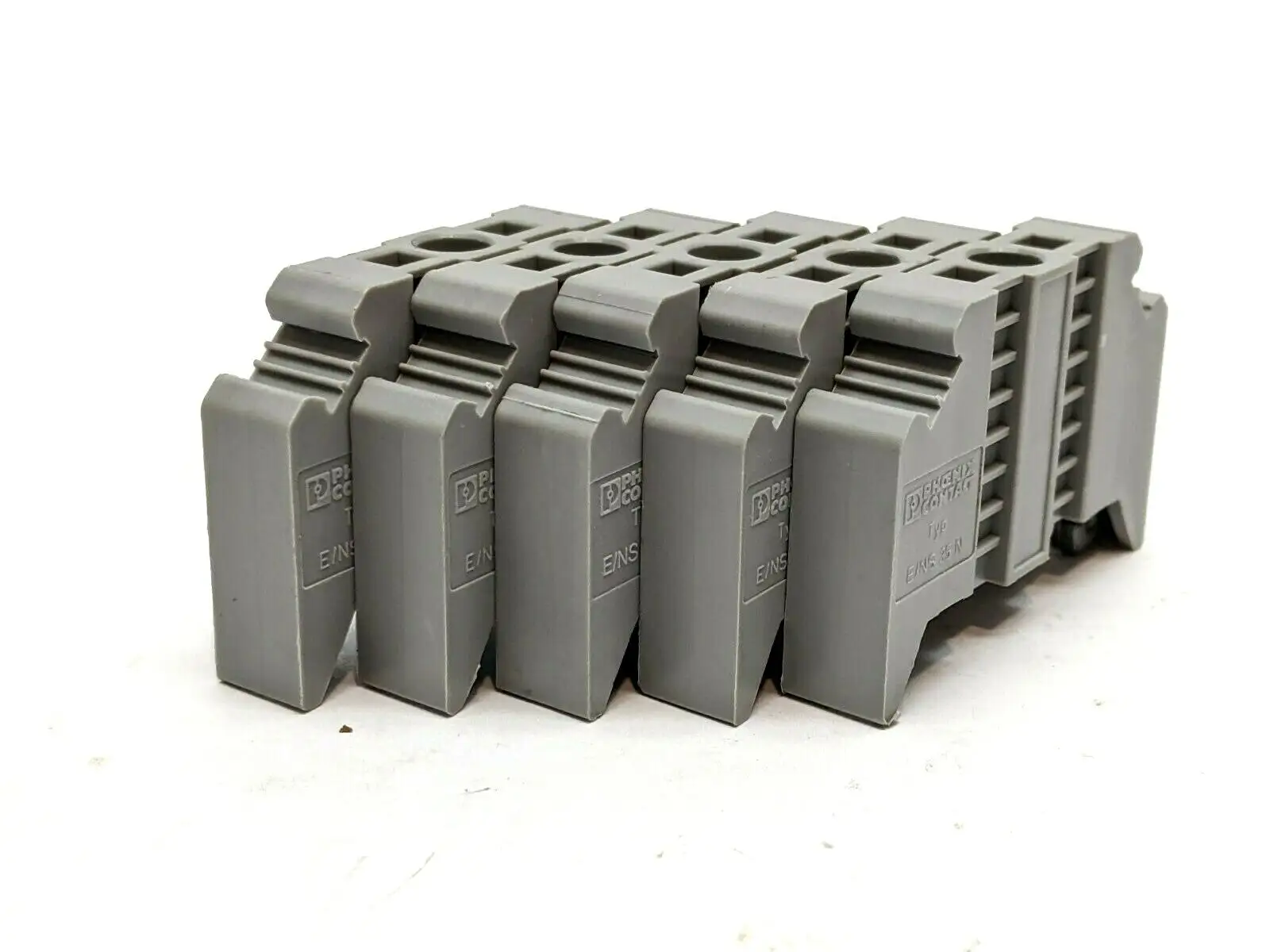 TYP E/NS 35 | Phoenix Contact Typ E/NS 35 N End Clamp 9.5mm Gray 0800886 LOT OF 5 - Used