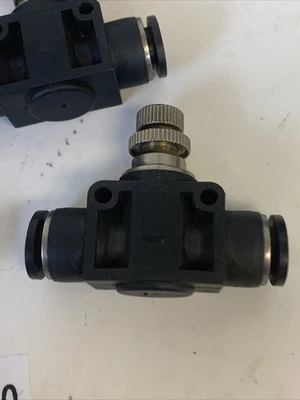 Pneumadyne Flow Control  Valve Inline 3/8 Part #CPFC375 (Lot Of 7) Fast Shipping