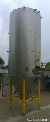 Used 2,000 Gallon Santa Rosa Stainless Steel Jacketed Vertical Tank – 20 PSI MAWP, Three-Zone
