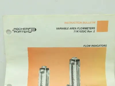 Fischer & Porter 821A004U87 ABB Impact Tube Flowmeter Indicators For 4-8" Pipe