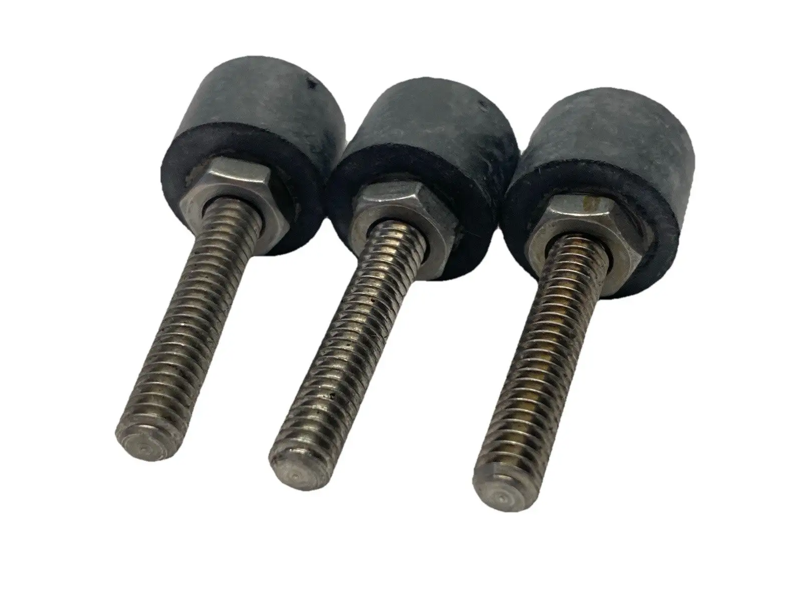 9546K561 | Threaded Bumper Steel Core Neoprene 1-1/4" Long 1/4"-20 Stud LOT OF 3 - New – Open box