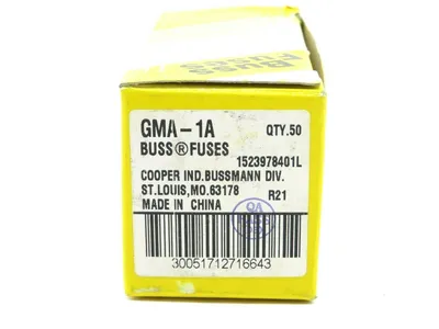 1700 NEW BUSSMANN GMA-1A FUSES GMA1A 34 BOXES OF 50