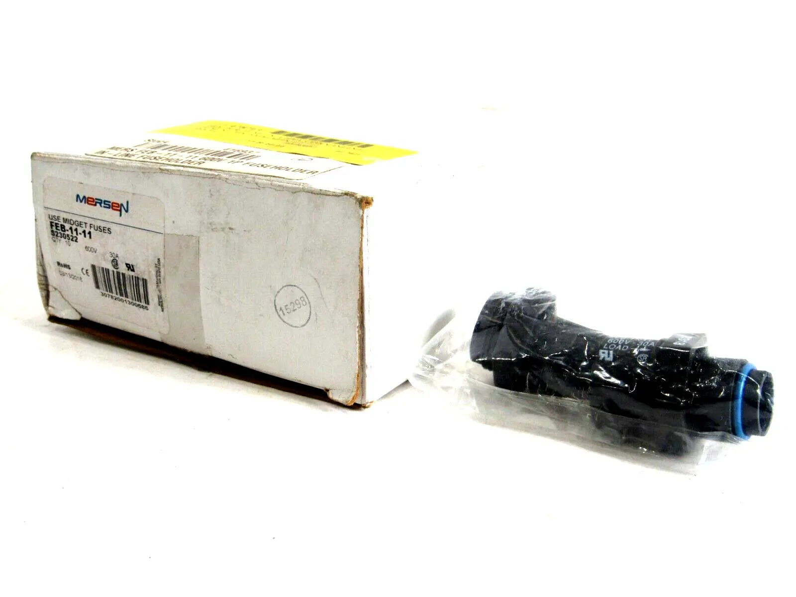 NEW LOT OF 10 MERSEN FEB-11-11 MIDGET FUSE HOLDER FEB1111