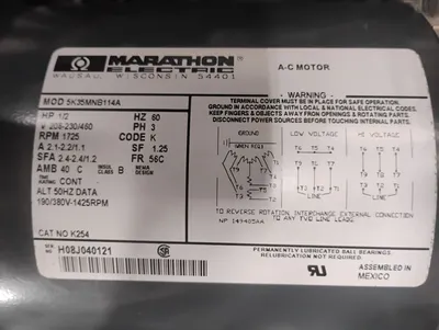 MARATHON ELECTRIC 5K35MNB114A A.C. Motors | ESS Industrial Equipment Sales (4)