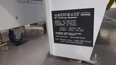 AMR SEMI AUTOMATED WET BENCH Model # 5FT-APS-PVCC