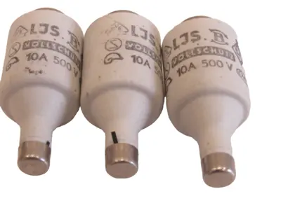 NEW VOLLSCHUTZ LJS-10A-500V BOTTLE FUSES LJS10A500V 3 COUNT
