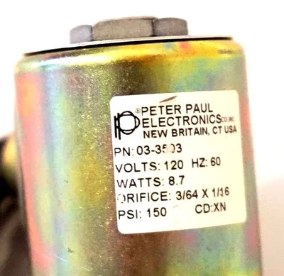 NEW LEXAIR INC. BVP1 HI CYLIC VALVE 1/4" 120V, 60HZ
