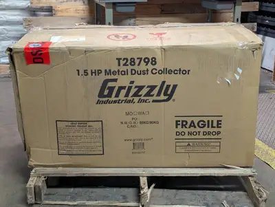 Grizzly Industrial 1-1/2 HP Metal Dust Collector - Heavy Duty