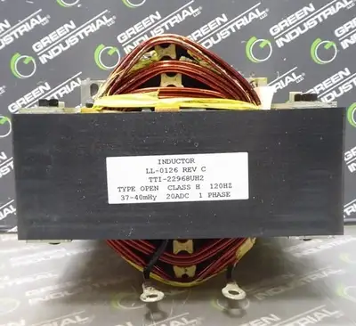 TTI LL-0126 Open Type Inductor Class H 37-40mHy 20ADC 120Hz TTI-22968UH2 Used