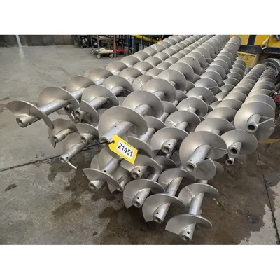 Surplus KWS Manufacturing 9" Stainless Steel Screw Auger w/ 3/8" flighting [LOT]