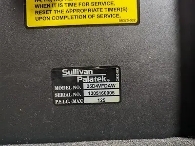 USED SULLIVAN PALATEK 25D4VFDAW
