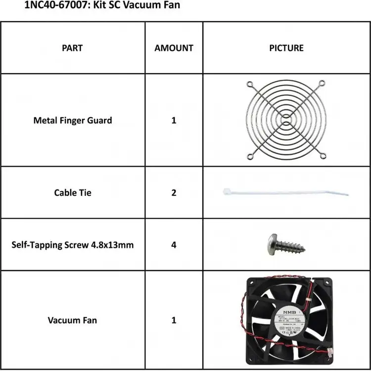Used _UNKNOWN_ SummaCut Vacuum Fan Kit (1NC40-67007) Fan & Blower Parts Oklahoma US | Wide Image Solutions #1538468