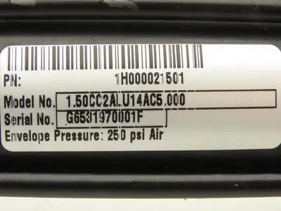 Parker 1.50CC2ALU14AC5.000 Pneumatic Air Cylinder 1.5" Bore 5" Stroke 250PSI